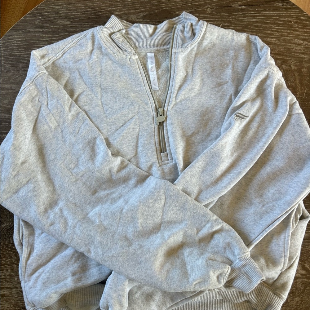 Fabletics Gray Quarter-Zip Sweater - image 2